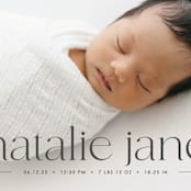 "Announcing Baby" - Birth Announcements in Onyx by Erin Deegan - Detail