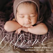 "Swoop" - Birth Announcements in Cloud by Jackie Crawford - Detail