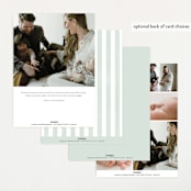 "Story" - Birth Announcements in Sea Salt by Pixel and Hank - Back of Card Options