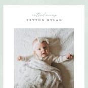 "Story" - Birth Announcements in Sea Salt by Pixel and Hank - Detail