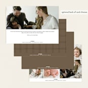 "Rustic" - Birth Announcements in Chestnut by Ekko Studio - Back of Card Options