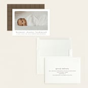 "Rustic" - Birth Announcements in Chestnut by Ekko Studio - Assembled