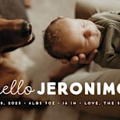 "meet me" - Birth Announcements in Cloud by Snow and Ivy - Detail