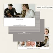 "Typographic Mix" - Birth Announcements in Snow by Michelle Taylor - Back of Card Options