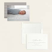 "Typographic Mix" - Birth Announcements in Snow by Michelle Taylor - Assembled