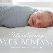 "Typographic Mix" - Birth Announcements in Snow by Michelle Taylor - Detail