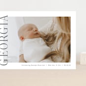 "The Chic Side" - Birth Announcements in Ink by Carolyn MacLaren - Front