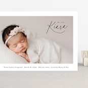 "Corner Hello" - Birth Announcements in Midnight by Jackie Crawford - Front