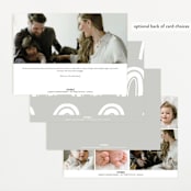 "Corner Hello" - Birth Announcements in Midnight by Jackie Crawford - Back of Card Options