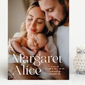 "Perfection" - Birth Announcements in Snow by Pixel and Hank - Front