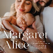 "Perfection" - Birth Announcements in Snow by Pixel and Hank - Detail