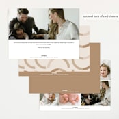 "Dynamic Duo" - Birth Announcements in Cotton by Corinne Malesic - Back of Card Options