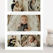"Too Cute" - Birth Announcements in Cloud by Heather Schertzer - Front