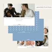 "Pictured Here" - Birth Announcements in Skyfall by Christie Garcia - Back of Card Options