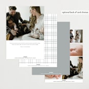 "Script Look" - Birth Announcements in Ink by Carolyn MacLaren - Back of Card Options