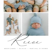 "Script Look" - Birth Announcements in Ink by Carolyn MacLaren - Detail