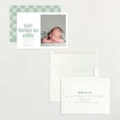 "Clarke" - Birth Announcements in Mint by Robert and Stella - Assembled