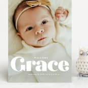 "name" - Birth Announcements in Pearl by Lori Wemple - Front