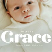 "name" - Birth Announcements in Pearl by Lori Wemple - Detail