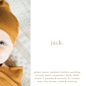 "call me jack" - Birth Announcements in Flax by Faith Dorn - Detail