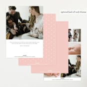 "Sweet scallop" - Birth Announcements in Rose by Robert and Stella - Back of Card Options