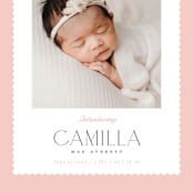 "Sweet scallop" - Birth Announcements in Rose by Robert and Stella - Detail