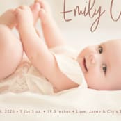 "Elegance in the name" - Birth Announcements in Dusty Rose by Lorena Depante - Detail
