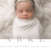 "classic baby" - Birth Announcements in Cement by Sara Hicks Malone - Detail