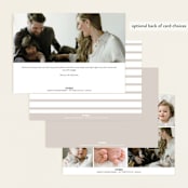 "Little Snaps" - Birth Announcements in Linen by Robert and Stella - Back of Card Options