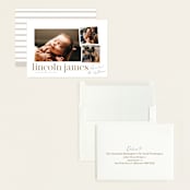 "Little Snaps" - Birth Announcements in Linen by Robert and Stella - Assembled