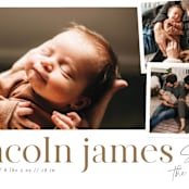 "Little Snaps" - Birth Announcements in Linen by Robert and Stella - Detail