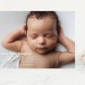 "certified cute" - Birth Announcements in Snow by Sara Hicks Malone - Front
