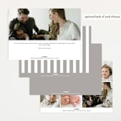 "certified cute" - Birth Announcements in Snow by Sara Hicks Malone - Back of Card Options
