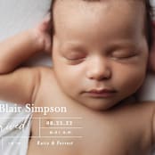 "certified cute" - Birth Announcements in Snow by Sara Hicks Malone - Detail