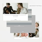 "Chic Introduction" - Birth Announcements in Storm by Olivia Raufman - Back of Card Options