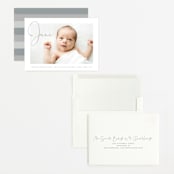 "Chic Introduction" - Birth Announcements in Storm by Olivia Raufman - Assembled