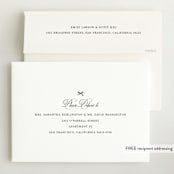 "Elegant Bow Holiday" - Birth Announcements in Charcoal by Chelsea Petaja - FREE Recipient Addressing