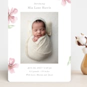 "Flower Petals" - Birth Announcements in Petals by Melinda Denison - Front