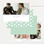 "Scripted" - Birth Announcements in Snow by Sara Hicks Malone - Back of Card Options