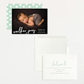 "Scripted" - Birth Announcements in Snow by Sara Hicks Malone - Assembled