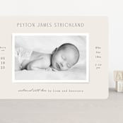 "Classical" - Birth Announcements in Cream by Hooray Creative - Front