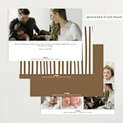 "Signed with Love" - Birth Announcements in Bark by AK Graphics - Back of Card Options