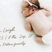 "Signed with Love" - Birth Announcements in Bark by AK Graphics - Detail