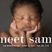 "Meeting" - Birth Announcements in Cloud by Up Up Creative - Detail