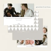 "Initial Love" - Birth Announcements in Gray by Carolyn MacLaren - Back of Card Options
