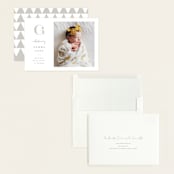 "Initial Love" - Birth Announcements in Gray by Carolyn MacLaren - Assembled