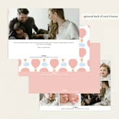 "Baby World" - Birth Announcements in Blush by Kanika Mathur - Back of Card Options