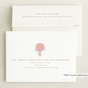 "Baby World" - Birth Announcements in Blush by Kanika Mathur - FREE Recipient Addressing