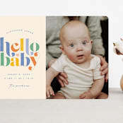 "Hello Sweet baby" - Birth Announcements in Bluebird by Jessica Corliss - Front