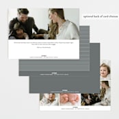 "Twin & Twin" - Birth Announcements in Snow by Lauren Chism - Back of Card Options